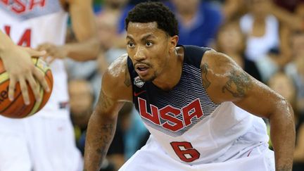 Derrick Rose, l'une des stars de la sélection américaine à la Coupe du monde en Espagne