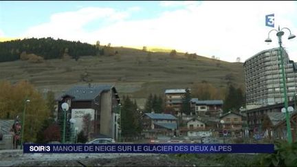 Manque de neige sur le glacier des Deux-Alpes