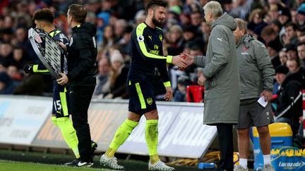 Olivier Giroud et Arsène Wenger