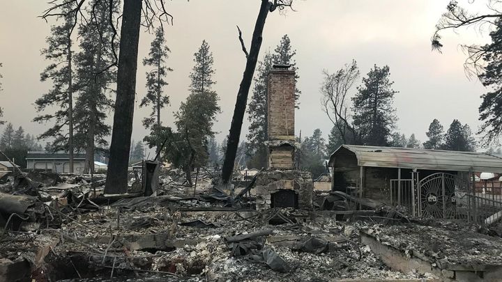 La ville de Paradise en Californie détruite par un gigantesque incendie le 8 novembre 2018. (GREGORY PHILIPPS / RADIO FRANCE)