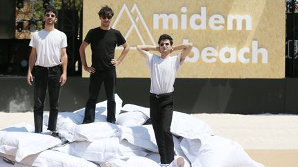 BB Brunes invités du Midem 2019 le temps de l'enregistrement d'un titre de leur nouvel album. (SEBASTIEN BOTELLA / MAXPPP)