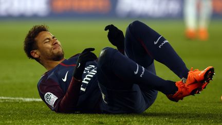 Neymar lors de PSG-OM. (MEHDI TAAMALLAH / NURPHOTO)