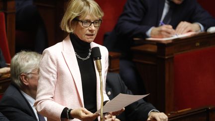 La députée LR&nbsp;Véronique Louwagie, lors des questions au gouvernement du 28 janvier 2020. (GEOFFROY VAN DER HASSELT / AFP)