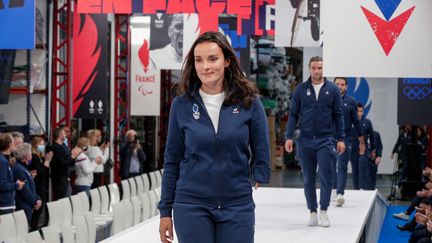 L'athlète française Marie Bochet à Romilly-sur-Seine (Aube), le 4 octobre 2021. (GEOFFROY VAN DER HASSELT / AFP)