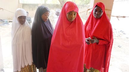 Des lycéennes ont pu échapper aux griffes de Boko Haram, en février 2018.&nbsp; (AMINU ABUBAKAR / AFP)