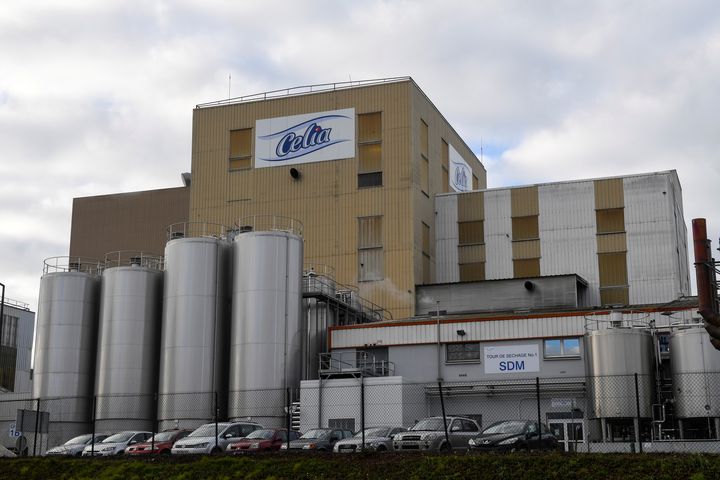 L’une des tours de séchage de l’usine de Craon en Mayenne. (DAMIEN MEYER / AFP)