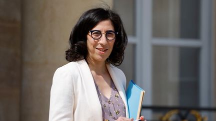 Rima Abdul Malak, le 14 juin 2022, à Paris. (LUDOVIC MARIN / AFP)