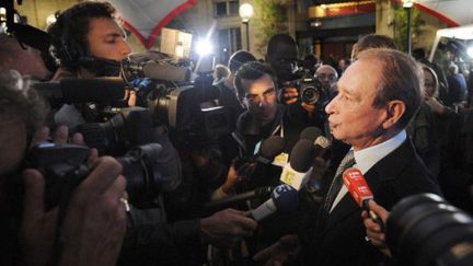 Le maire de Paris, Bertrand Delanoë, au siège du PS en octobre 2011 (JOHANNA LEGUERRE / AFP)