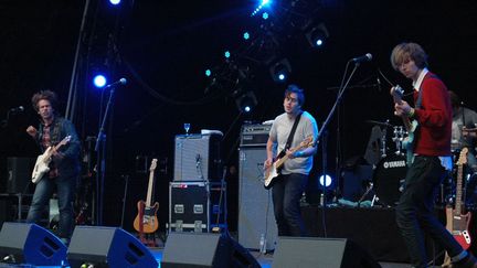 Parquet Courts (de gauche à droite Andrew, Shawn, Austin et Max à la batterie) à Rock en Seine 2013 
 (Clément Martel / Culturebox)