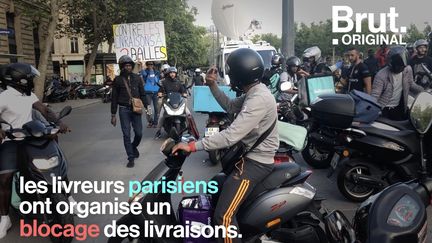 VIDEO. La grève des livreurs Deliveroo (BRUT)