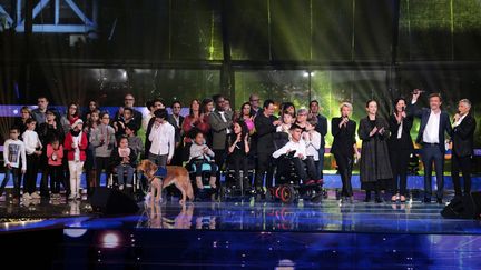 Le Téléthon 2019, au parc de la Villette à Paris. (GILLES GUSTINE / FRANCE TELEVISI / AFP)