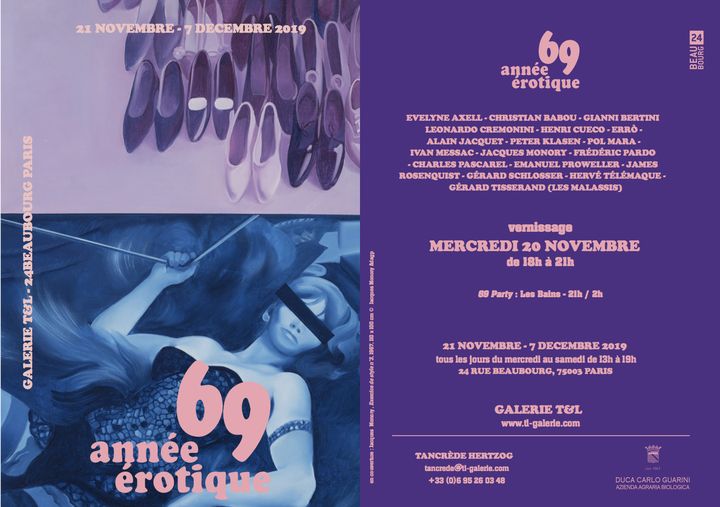 l'affiche de l'exposition 69 année érotique (Espace 24 Beaubourg)