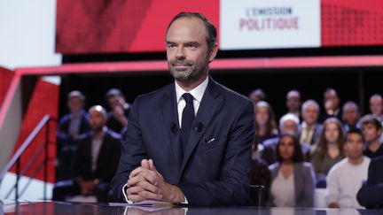 Le Premier ministre, Edouard Philippe, le 28 septembre 2017, sur le plateau de "L'Emission politique", sur France 2. (THOMAS SAMSON / AFP)