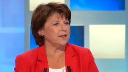 Martine Aubry, Première secrétaire du PS, invitée du 19/20 sur France 3, le 07/07/2011. (F3)