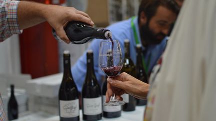 Une foire au vin de Saint-Peray en Ardèche, en août 2018. Photo d'illustration. (VICTOR VASSEUR / RADIO FRANCE)