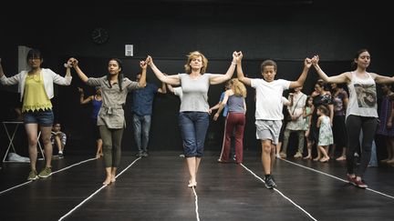 Répétition pour le grand bal au Grand Palais, à Paris, en juillet 2017. (NORA HOUGUENADE)