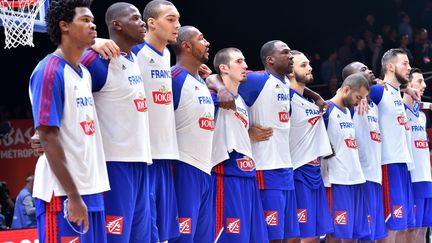 L'équipe de France tentera de monter sur le podium de l'EuroBasket ce dimanche (PHILIPPE HUGUEN / AFP)