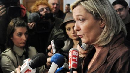 Marine Le Pen a évoqué des "liens historiques et fraternels" entre Wallons et Français (photo d'archives) (AFP/PHILIPPE HUGUEN)