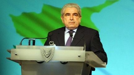 Le président chypriote, Demetris Christofias, lors d'un discours le 19 juillet 2011 (AFP PHOTO / PIO)