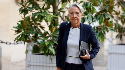 La Première ministre, Elisabeth Borne, le 30 août 2022 à Paris.&nbsp; (LUDOVIC MARIN / POOL / AFP)