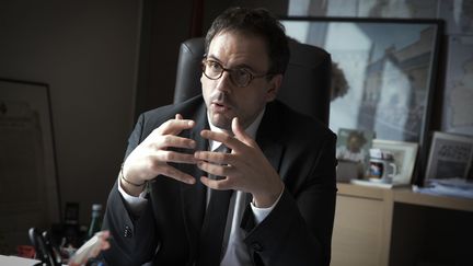 Aurélien Rousseau, directeur de l'ARS d'Île-de-France, en mars 2020 (PHILIPPE DE POULPIQUET / MAXPPP)