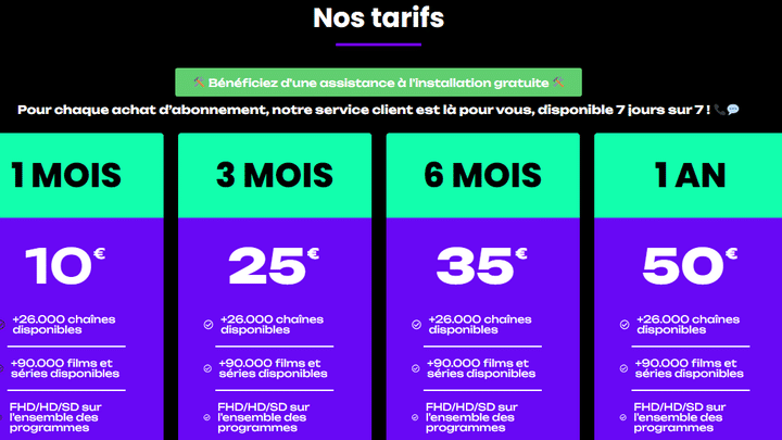 Sur leurs sites, les revendeurs d'IPTV reprennent tous les codes du marketing classique et n'hésitent pas à faire des promotions pour inciter les clients à s'abonner. (CAPTURE D'ECRAN / FTV)