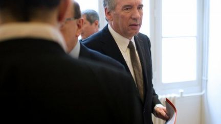 François Bayrou, à son siège de campagne, à Paris, le 7 mars 2012. (AFP - Martin Bureau)