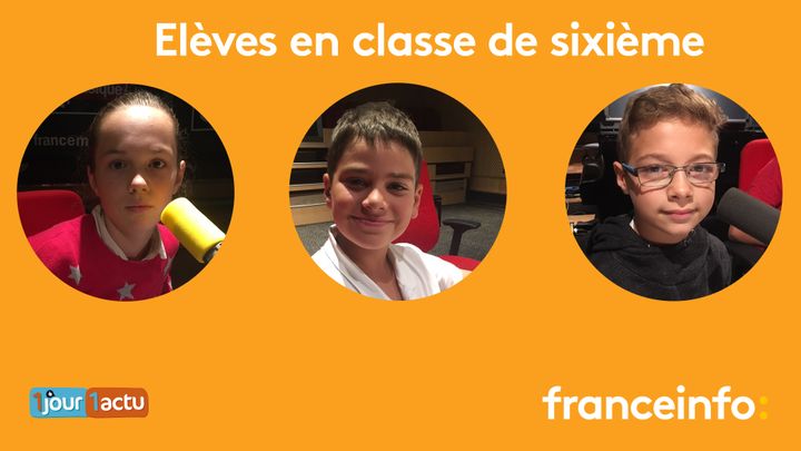 franceinfo junior, une émission en partenariat avec le magazine d'actualités pour enfants 1jour1actu et 1jour1actu.com. (FRANCEINFO / RADIOFRANCE)