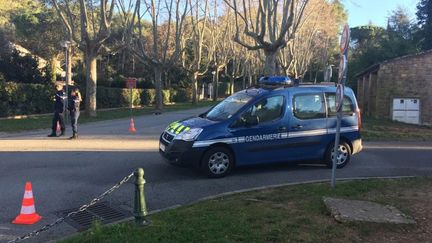 Les gendarmes ont ratissé la zone du parc de la Valmasque à Mougins mercredi 25 décembre, jour de la découverte du corps. (MAXIME FAYOLLE / RADIO FRANCE)