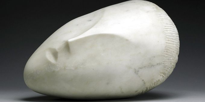 &quot;Muse endormie&quot; de Constantin Brancusi
 (NOTIMEX/MUSEO GUGGENHEIM/CORTESIA)