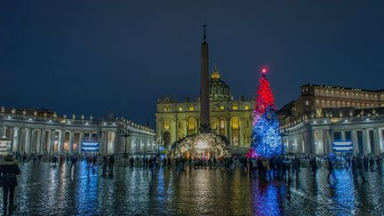 Le sapin de Noël de la cité du Vatican, (photo d'illustration, le 11 décembre 2023) (STEFANO RONCHINI / IPA-AGENCY.NE / MAXPPP)