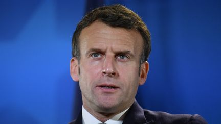 Emmanuel Macron,&nbsp;mardi 25 mai 2021. (JOHN THYS / AFP)
