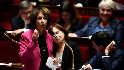 La ministre de la Santé Marisol Touraine, le 5 octobre 2016 à l'Assemblée nationale.&nbsp; (MARTIN BUREAU / AFP)