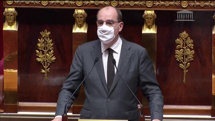 Le Premier ministre Jean Castex à l'Assemblée nationale, à Paris, le 29 octobre 2020. (FRANCEINFO)