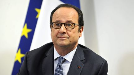 François Hollande, président de la République, en visite à Montargis (Loiret), le 14 mars 2017. (ERIC MALOT / MAXPPP)