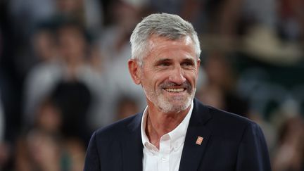 Gilles Moretton, le président de la Fédération française de tennis, lors du tournoi de Roland Garros, à Paris, le 4 juin 2022. (LP / ARNAUD JOURNOIS / MAXPPP)