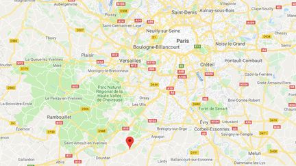 Le jeune homme a indiqué avoir été enlevé, vendredi 14 décembre 2018, dans le Val-de-Marne, puis emmené dans l'Essonne, à Saint-Chéron (CAPTURE ECRAN GOOGLE MAPS)