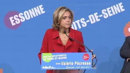 Valérie Pécresse tête de liste UMP en Ile-de-France accuse la gauche de vouloir faire diversion. (France 3 PIC)