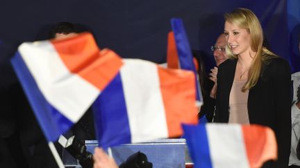 Marion Maréchal-Le Pen, tête de liste FN en Paca, le 6 décembre 2015 au Pontet (Vaucluse). (BORIS HORVAT / AFP)