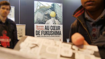 "Au coeur de Fukushima", Kazuto Tatsuta, exposition au salon du livre, stand Kana
 (Laurence Houot / Culturebox)