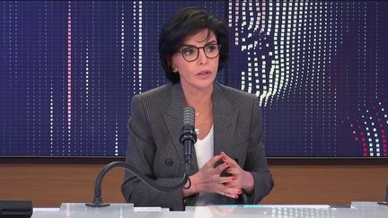 Rachida Dati, maire Les Républicains du 7e arrondissement de Paris, ancienne Garde des Sceaux était l'invitée du "8h30 franceinfo", jeudi 29 avril 2021. (FRANCEINFO / RADIOFRANCE)