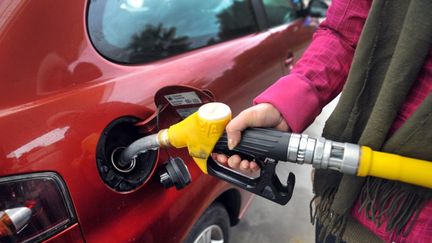 D&eacute;but f&eacute;vrier 2012, le prix du litre de super sans plomb 95 a grimp&eacute; &agrave; 1,564 euro le litre. (FRED TANNEAU / AFP)