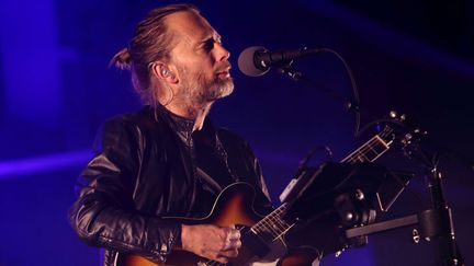 Thom Yorke sur scène avec Radiohead au festival Austin City Limits en 2013.
 (John Davisson/AP/SIPA)