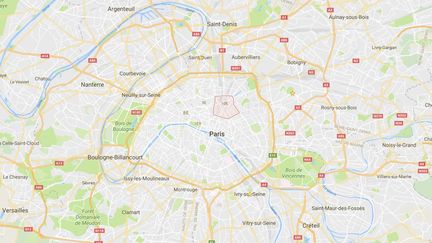 Le 10e arrondissement de Paris.&nbsp; (GOOGLE MAPS)