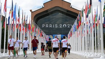 Le village olympique à Saint-Denis (Seine-Saint-Denis). (RYOHEI MORIYA / YOMIURI SHIMBUN VIA AFP)