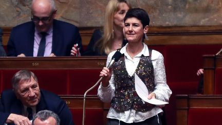 La députée Delphine Bagarry à l'Assemblée nationale, à Paris, le 6 février 2018. (JACQUES DEMARTHON / AFP)