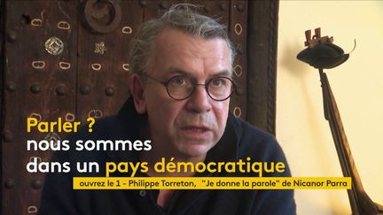 VIDEO. Grand débat : Philippe Torreton lit le poème "Je donne la parole" de Nicanor Parra pour le magazine "Ouvrez le 1"