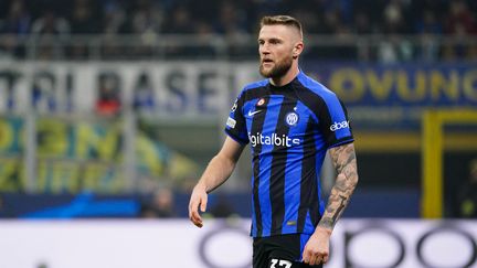 Le défenseur slovaque Milan Skriniar, alors sous les couleurs de l'Inter Milan, le 22 février 2023. (ALESSIO MORGESE / AFP)