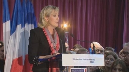 Marine Le Pen à Hénin-Beaumont (Pas-de-Calais) le 13 mars (DR)