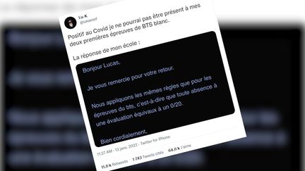 Un mail de&nbsp;l'Institut supérieur de l'audiovisuel (ISA), partagé plusieurs milliers de fois sur Twitter,&nbsp;affirme qu'en cas d'absence lors d'examens un étudiant sera noté 0/20. L'école&nbsp;reconnaît&nbsp;une erreur de communication&nbsp;et s'excuse auprès de l'étudiant concerné. (CAPTURE ECRAN TWITTER)